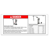 DECAL,DANGER,ELEC HAZARD,GS