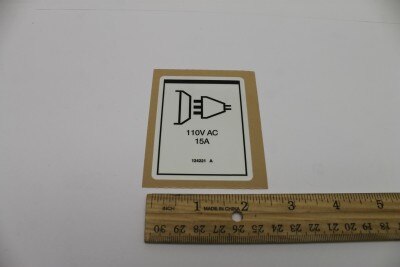DECAL,INPUT POWER,110VAC