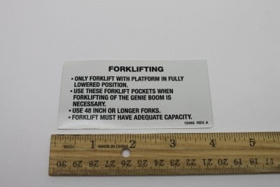 DECAL,FORK LIFTING BOOM