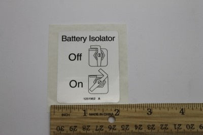 Label - Battery Isolator