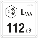 DECAL,LABEL,112 DB