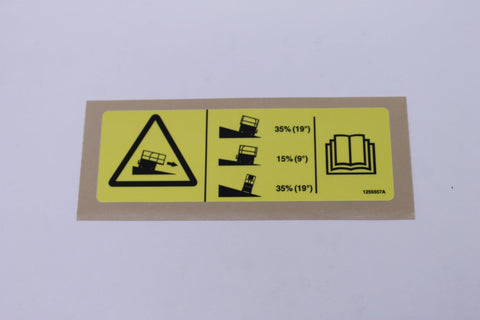 LABEL, RUNAWAY HAZARD, SLOPE