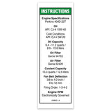 DECAL,ENGINE SPEC,PERKINS 404D-22T