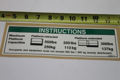 DECAL,INSTR-MAX CAP ,4047