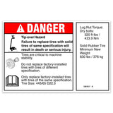 DECAL,SOLID TIRE,445/65D22.5