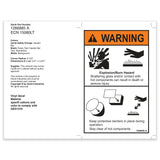 DECAL, WARNING, PROTECTIVE BARRIER