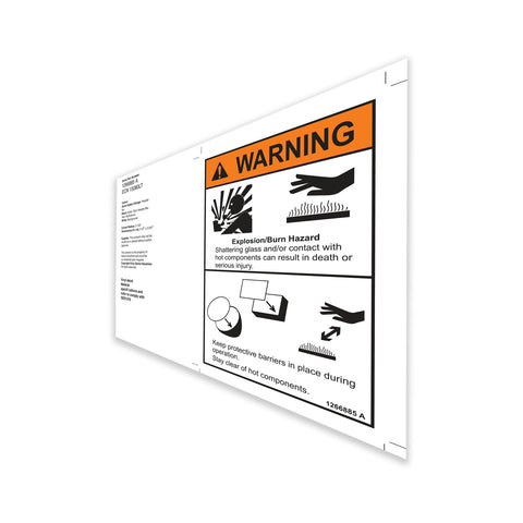 DECAL, WARNING, PROTECTIVE BARRIER