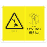 DECAL, ANSI SYMBOL, BATT WEIGHT/TIP OVER, Z60E