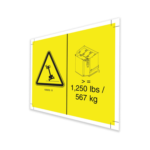 DECAL, ANSI SYMBOL, BATT WEIGHT/TIP OVER, Z60E