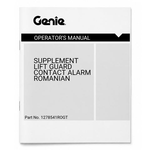 MANUAL, OM SUPPLEMENT, LIFT GUARD CONTACT ALARM, ROMANIAN