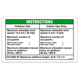 DECAL,NOTICE,GS-4390 RT MAN FORCE,AUSTRAL  PIPE CRADLE