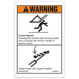 DECAL – WARNING, CYLINDER CHOCK,WRDS
