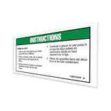 DECAL â€“ INSTRUCTIONS, CYLINDER CHOCK, 10K ,FR