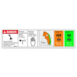 DECAL, DANGER, CAPACITY, S-45 XC, WORD