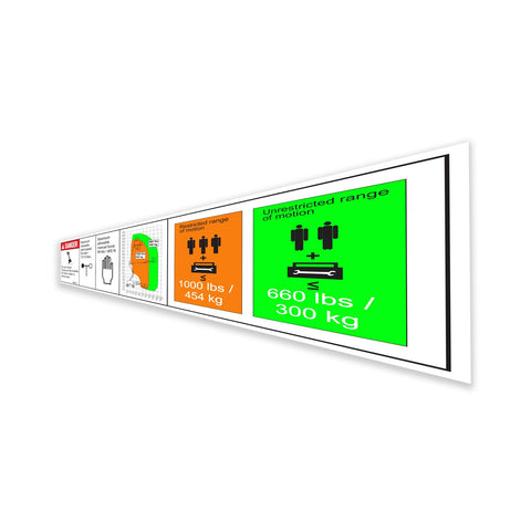 DECAL, Z45XC WORD MAXIMUM CAPACITY