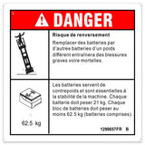 DECAL,DANGER-TIP-OVER,BATT,GS-1330m