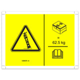 DECAL SYMBOL TIP OVER BATTERIES, GS-1330m
