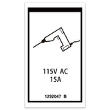 DECAL,POWER TO PLATFORM 115V,GS-1330m