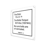 DECAL,LABEL-TIRE SPECS