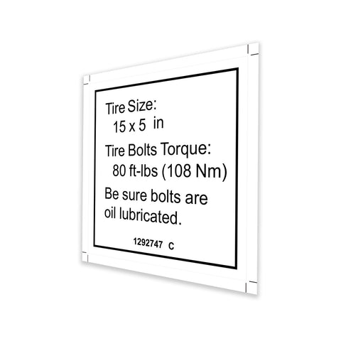 DECAL,LABEL-TIRE SPECS