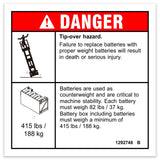 DECAL,BATT.TRAY/WEIGHT