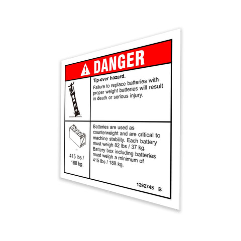 DECAL,BATT.TRAY/WEIGHT