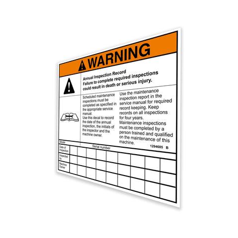 DECAL,ANNUAL INSP***, MINI