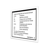 DECAL,LABEL,FAULT CODES,MINI