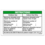 DECAL,NOTICE,MAN FORCE,AUS, PIPE CRADLE,GS3384