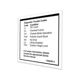 DECAL,LABEL,FAULT CODES