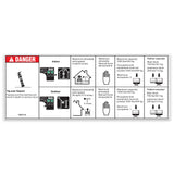 DECAL, DANGER, MAX CAPACITY 1000LBS, SIDE FORCE 45/90LBS