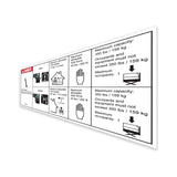 DECAL, DANGER, MAX CAPACITY 350LBS, SIDE FORCE 45LBS