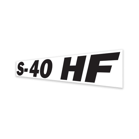 DECAL, CHASSIS, S-40 HF, BLUE