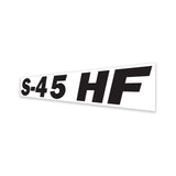 DECAL, CHASSIS, S-45 HF, BLACK
