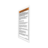 DECAL, WARNING, PANEL CARRIER