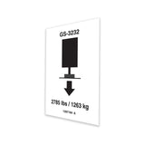 DECAL, LABEL, OUTRIGGER LOAD, GS-3232