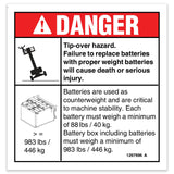 DECAL, WORD, BATT WEIGHT/TIP OVER, Z45-FE/DC
