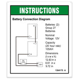 DECAL,INSTRUCT,BATTERY CONNECT,GS-1932m