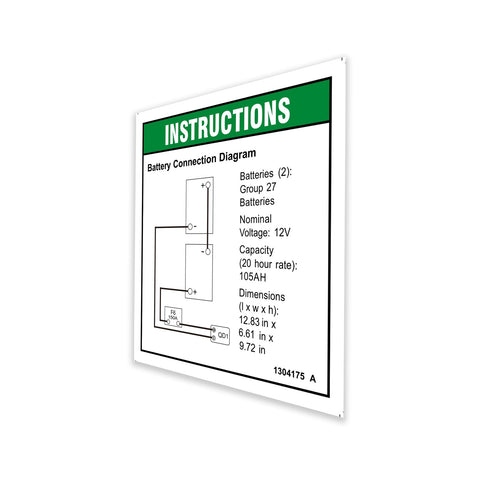 DECAL,INSTRUCT,BATTERY CONNECT,GS-1932m