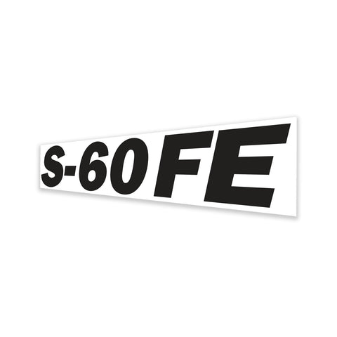 DECAL, COSMETIC, BLUE, S-60 FE NO GENIE