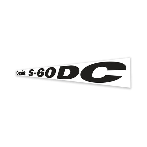 DECAL, COSMETIC, BLACK, S-60 DC GENIE