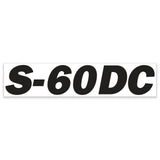 DECAL, COSMETIC, BLACK, S-60 DC NO GENIE