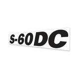 DECAL, COSMETIC, BLACK, S-60 DC NO GENIE