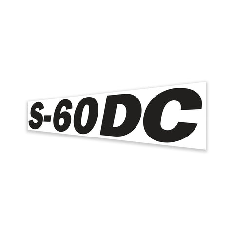 DECAL, COSMETIC, BLACK, S-60 DC NO GENIE
