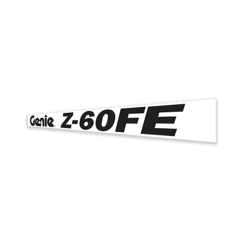 DECAL, COSMETIC, GENIE Z-60 FE, BLK
