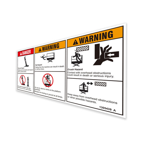 DECAL,DANGER/WARNING COMBO,H