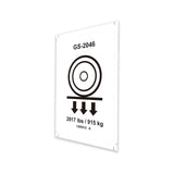 DECAL, LABEL, WHEEL LOAD, E-DRIVE, GS-2046