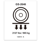 DECAL, LABEL, WHEEL LOAD, E-DRIVE, GS-2646