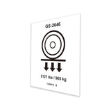 DECAL, LABEL, WHEEL LOAD, E-DRIVE, GS-2646