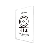 DECAL, LABEL, WHEEL LOAD, E-DRIVE, GS-1930